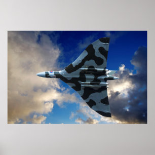 Póster Bombardeiro de Vulcan em vôo