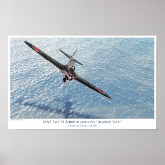 Póster Bombardeiro torpedo Nakajima B5N1