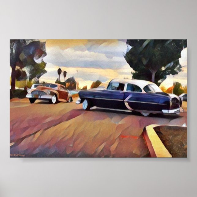 Poster Bombas De Lowider Cruzam Automóveis De Cruzeiro De (Frente)