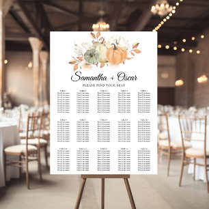 Poster Bombas e flores de aquarelas do outono