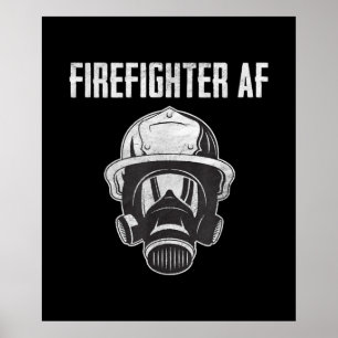 Poster Bombeiro AF   Máscara de gás   Bombeiro engraça