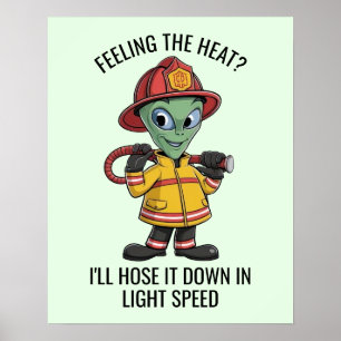 Poster Bombeiro alienígena