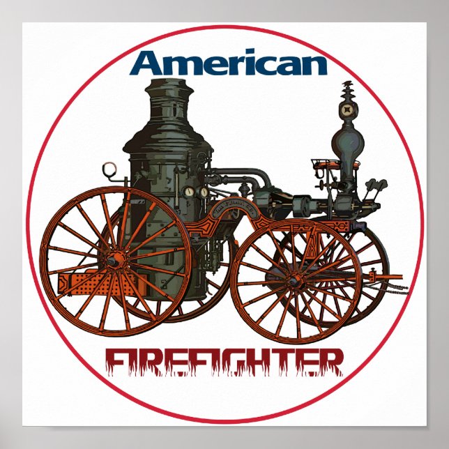 Póster Bombeiro Americano (Frente)