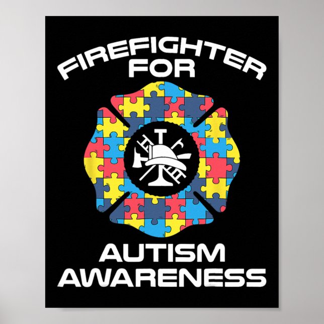 Poster Bombeiro Autismo Roupa - Melhores Bombeiros Des (Frente)