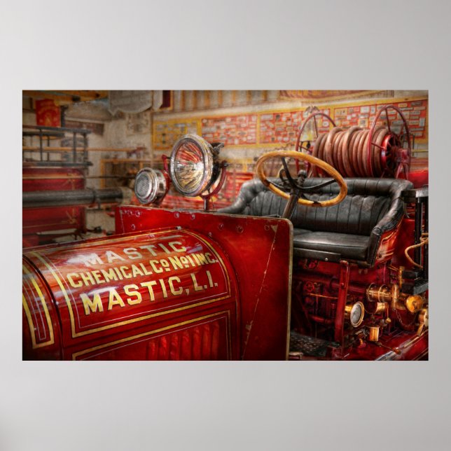 Poster  Bombeiro - Companhia química Mastic (Frente)