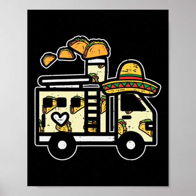 Poster Bombeiro mexicano Sombrero Taco Cinco De Mayo Kid (Frente)