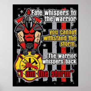 Poster Bombeiro Sou a Tempestade