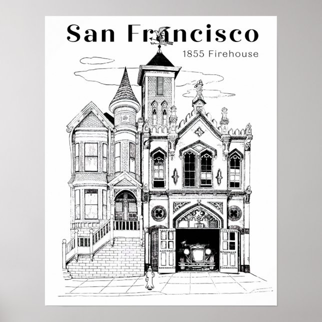 Poster Bombeiro Vitoriano e Caminhão (Frente)