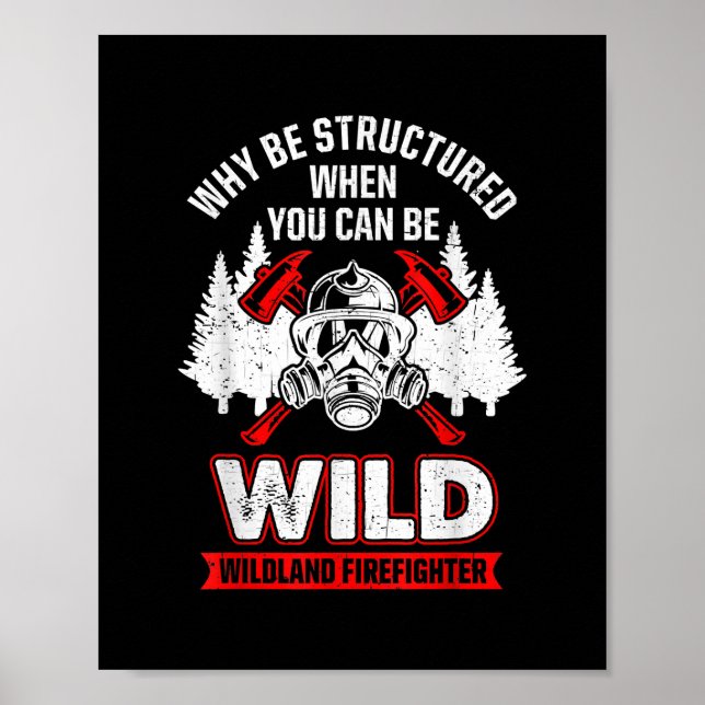 Poster Bombeiro Wildland (Frente)