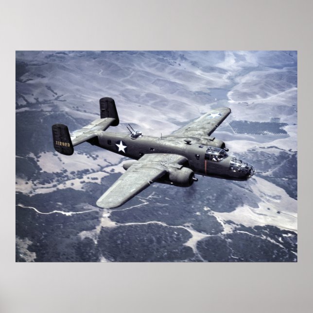 PÓSTER BOMBRA B-25 ERA 2 DA GUERRA MUNDIAL - 1942 (Frente)