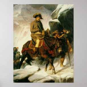 Póster Bonaparte atravessando os Alpes