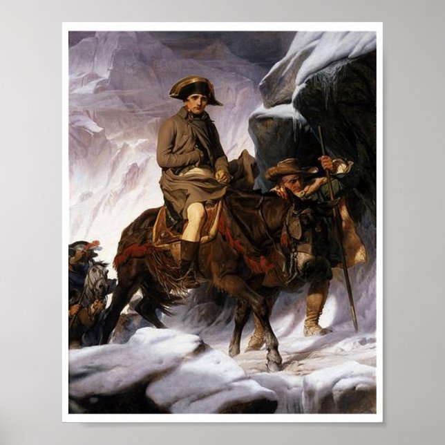 Poster Bonaparte Liderando Seu Exército Através Dos Alpes (Frente)