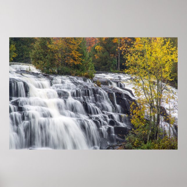 Póster Bond Falls no Outono Perto de Paulding, Michigan (Frente)
