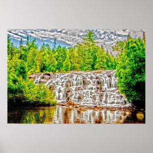 Póster Bond Falls, U.P., Michigan.