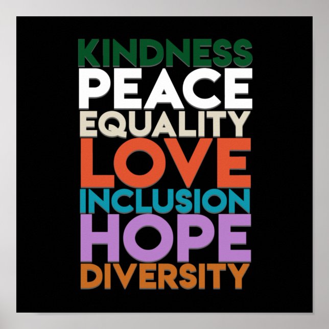 Poster Bondade Apoio à Paz na Terra Dia Mundial da Paz (Frente)