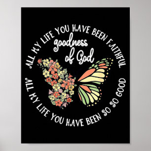 Poster Bondade de Deus Toda a Minha Vida Você Foi Fiel