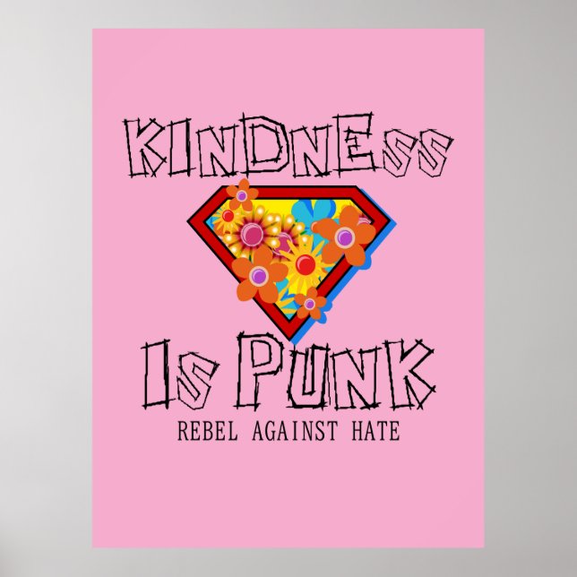 Poster Bondade é Punk - Rebelar Contra o Ódio (Frente)