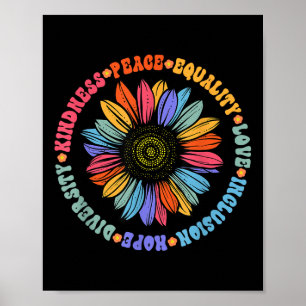 Poster Bondade Paz Igualdade Amor Esperança Diversidade H