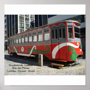 Póster Bondinho da Leitura - Curitiba