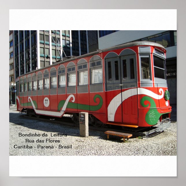 Póster Bondinho da Leitura - Curitiba (Frente)