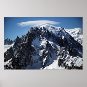 Poster Boné branco:  A cimeira de Mont Blanc