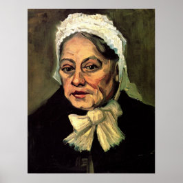 Poster Boné Branco de Velhice Mulher por Vincent van Gogh
