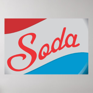 Póster Boné de frasco de Soda Vintage