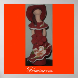 Poster Boneca cerâmica dominiquense sem cara, pecado