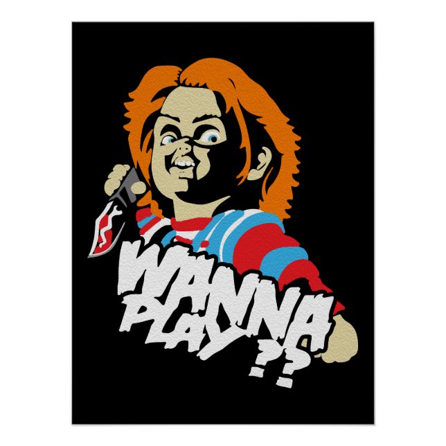 Póster Boneca Escura e Assustadora Quer Brincar??!! (Frente)