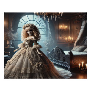 Póster Boneca Gótica Vitoriana – Elegância Sombria