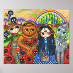 Poster Boneca Menina Olhos Grandes Fofa & Amigos