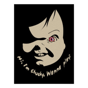 Póster Boneca Negra Assustadora Quer Jogar??!! 02