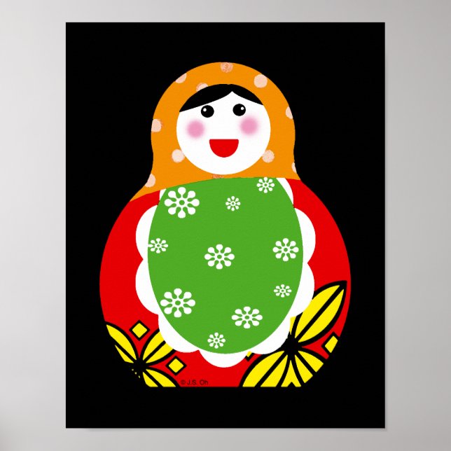 Póster boneca russa fofa (Frente)