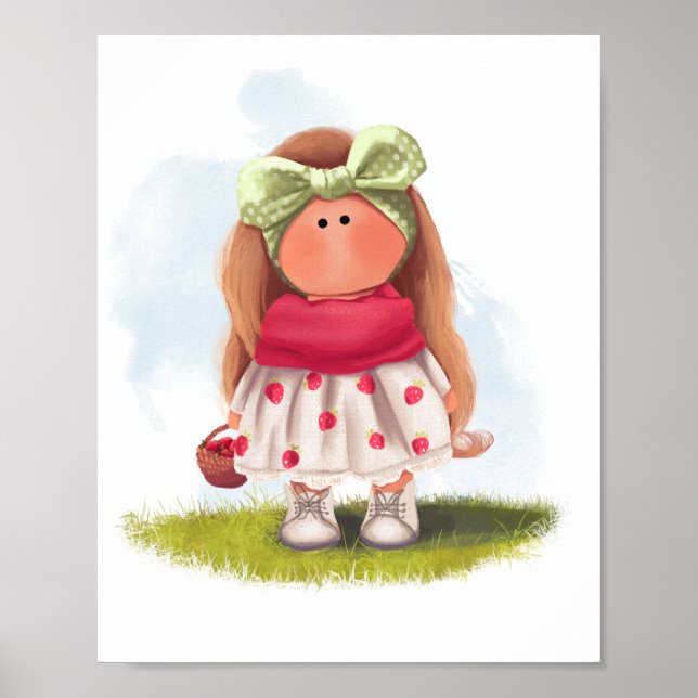 Poster Boneca Tilda de Morango (Frente)