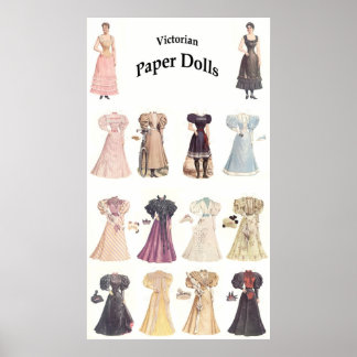 Poster Bonecas de papel Vintage, 1 de 2
