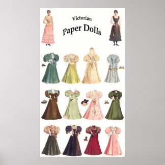 Póster Bonecas de papel Vintage, 2 de 2