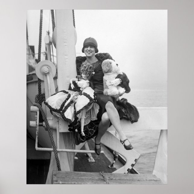 Póster Bonecas no convés, 1920 (Frente)