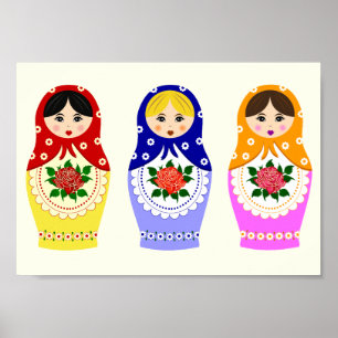 Póster Bonecas russas matryoshka