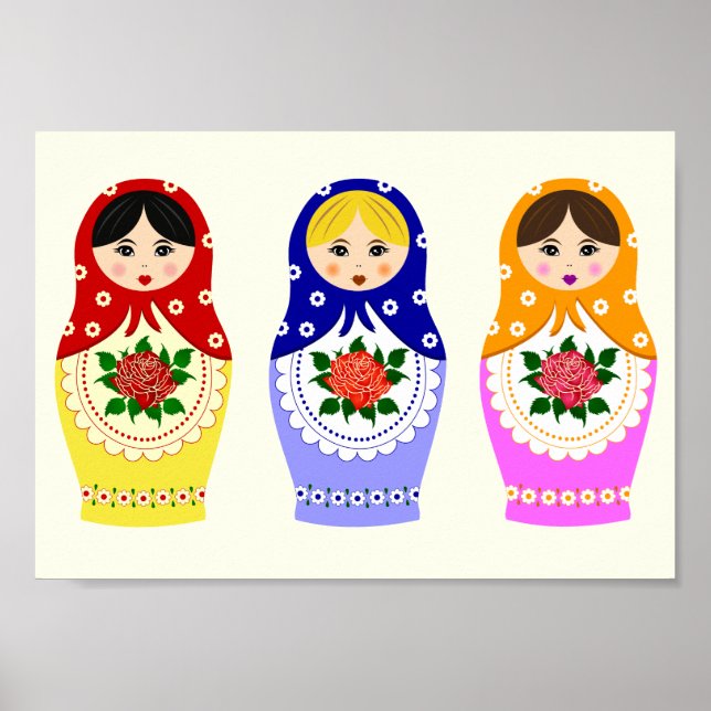 Póster Bonecas russas matryoshka (Frente)
