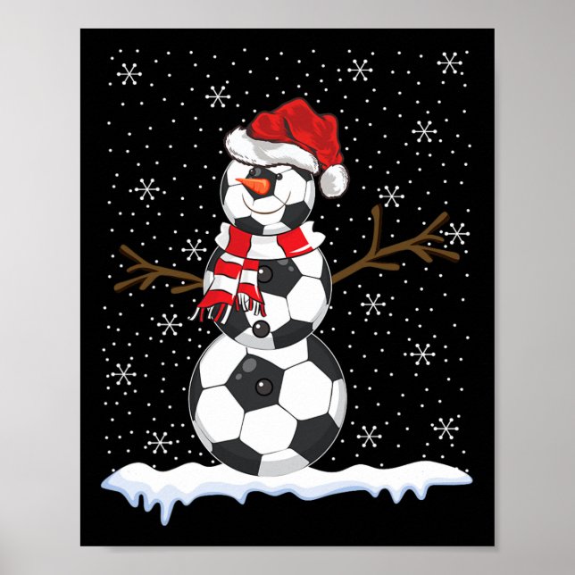 Poster Boneco de Neve de Futebol de Suéter Feio Natal  (Frente)