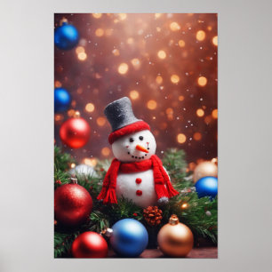 Poster Boneco de Neve de Natal