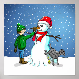Poster Boneco de Neve de Natal