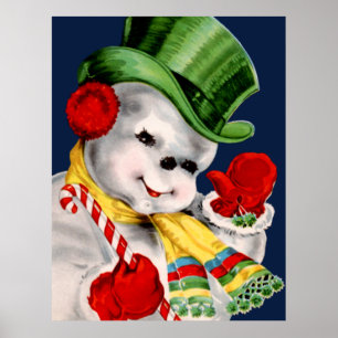 Póster Boneco de neve de ondulação