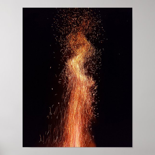 Poster Bonfire Flames Provoca Fotografia original contra  (Frente)