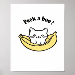 Poster Bonita, Banana, Peekaboo!, Japão, Kitten