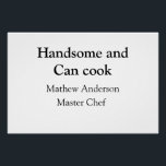Póster Bonita e pode cozinhar a data de chef mestre de ad<br><div class="desc">design</div>