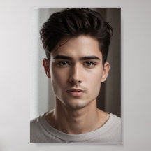 Bonita e séria cara asiática.