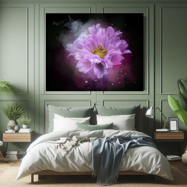 Poster Bonita Flor Rosa Minimalista (Criador carregado)