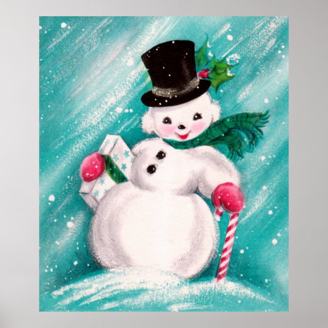 Poster Bonita Garota Snowman (Frente)