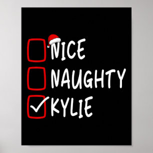 Poster Bonita Kylie Personalizada Nome Natal Che